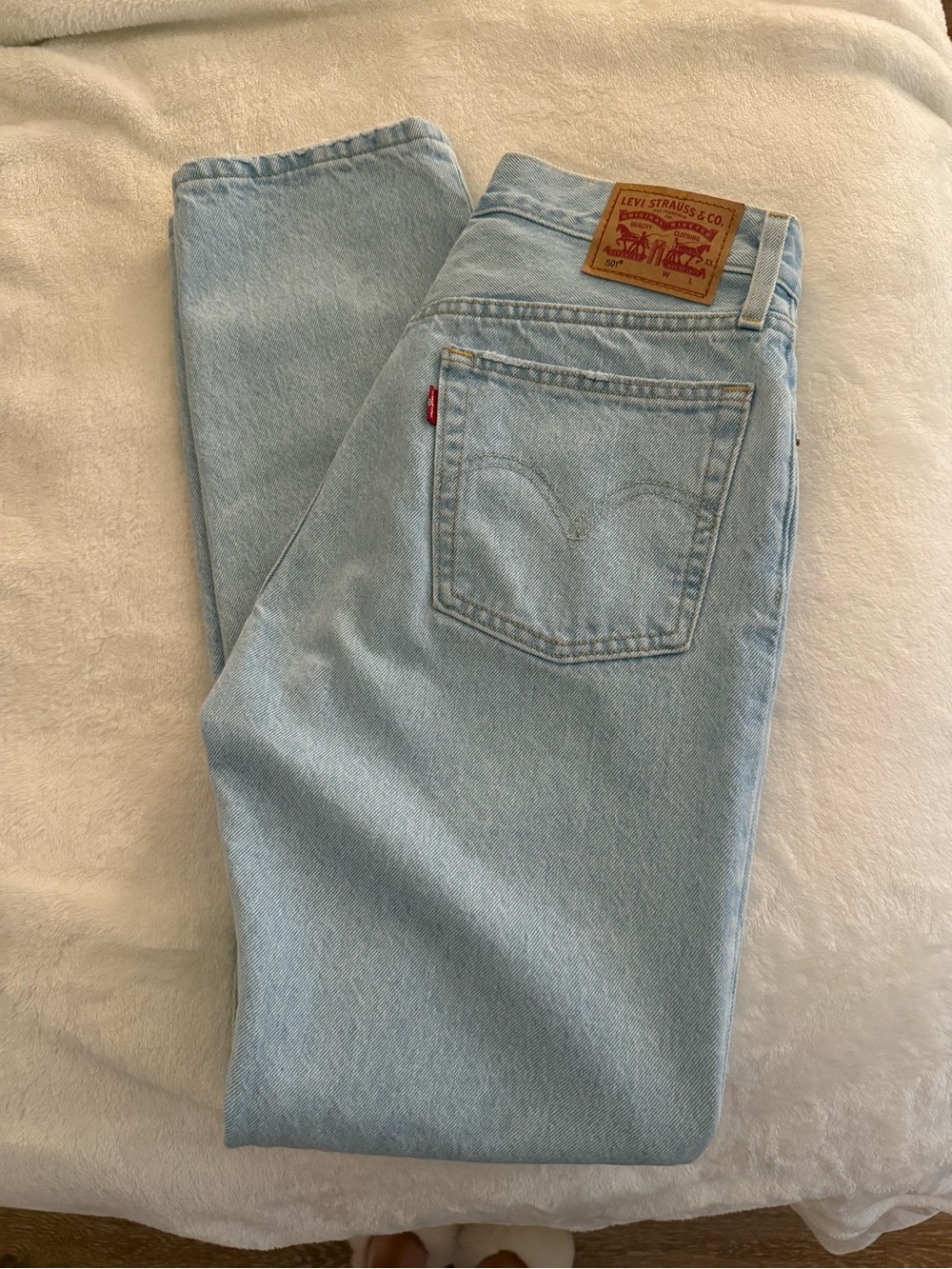 Levi's Light Blue Denim 501 Jeans